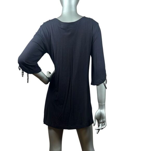 Beach Bunny Black Chain Detail Tunic Cover-Up Dress Size M (033) - Picture 7 of 10